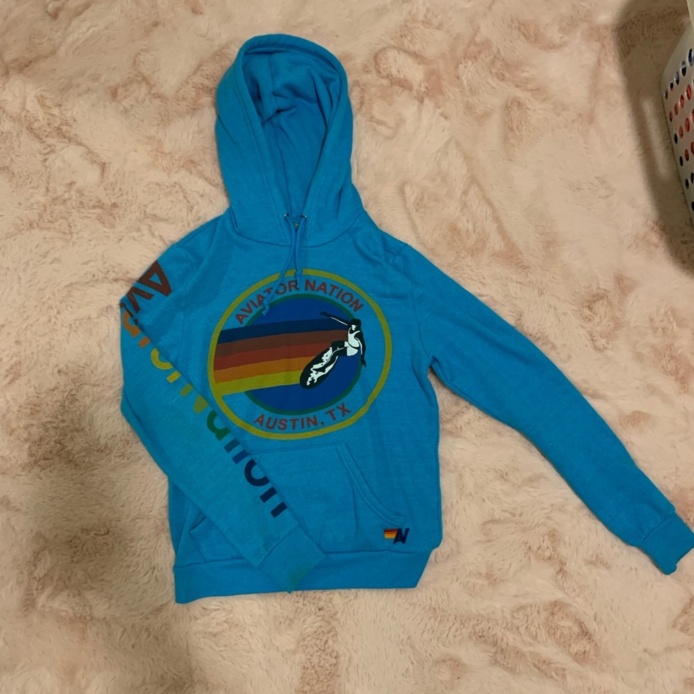 Aviator Nation blue sweatshirt unisex